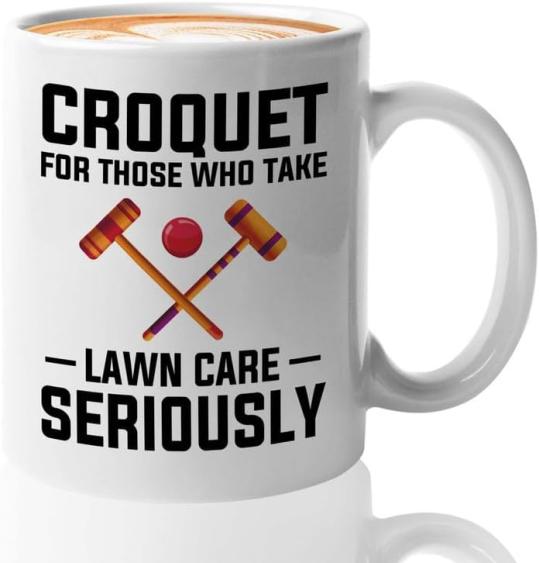 Kroket | Croquet Kaffekrus 11Oz Hvid – Croquet: For Dem – Tennis, Racquetball, Udendørs Spil, Netball, Softball For Sportsentusiaster Kroket Kroket