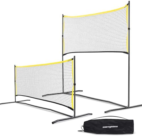 Pickleball | Pickleball Net med Øve-rebounder: 1,8 m Bred Pickleball Træner – Øve-rebounder til Solo- og Dink Pickleball Træning Pickleball Pickleball