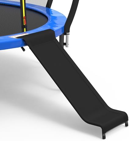 Trampoliner & Tilbehør | Ergonomisk Trampolinsklide Med Pufferområde, Universel Trampolinsklide Til Børn, Udendørs Trampolinsklide Tilbehør, Kraftig Stålramme, Nem At Samle, Sort Trampoliner & Tilbehør Trampoliner & Tilbehør