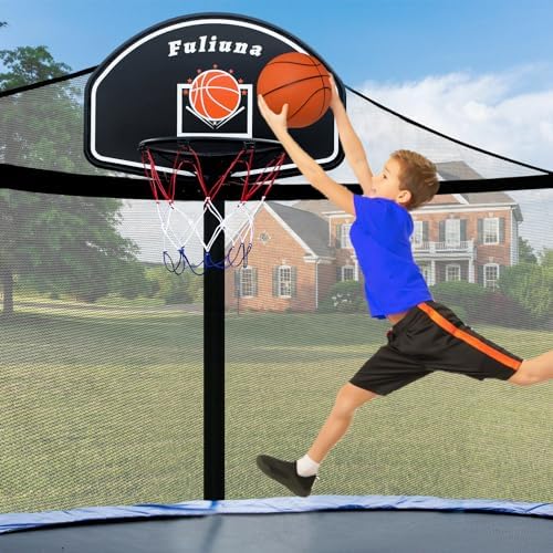 Trampoliner & Tilbehør | Trampolin Basketball Kurv, Basketball Kurv Til Trampolin Passer Til 25Mm Lige Stang & Bøjet Stang, Trampolin Basketball Kurv Med Beskyttelsesnet, Mini Bold, Pumpe, Nem At Installere Trampoliner & Tilbehør Trampoliner & Tilbehør