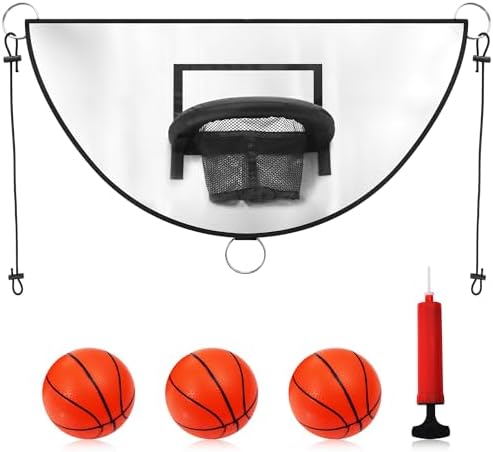 Trampoliner & Tilbehør | Trampolin Basketballkurv, Breakaway Rim til Dunking – Trampolin Basketball Tilbehør med Mini Basketballer til Basketball Elskere, Børn og Voksne til Indendørs og Udendørs Brug Trampoliner & Tilbehør Trampoliner & Tilbehør