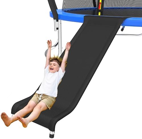 Trampoliner & Tilbehør | Universal Trampolinsrutschebane Med Bufferområde, 【24 Opgraderede Trampolinsrutschebaner】 Heavy Duty Stål Trampolintilbehør Rutschebane, Ideel Til Børn Eller Unge Til At Klatre Op Og Rutsje Ned (Rutschebane) Trampoliner & Tilbehør Trampoliner & Tilbehør